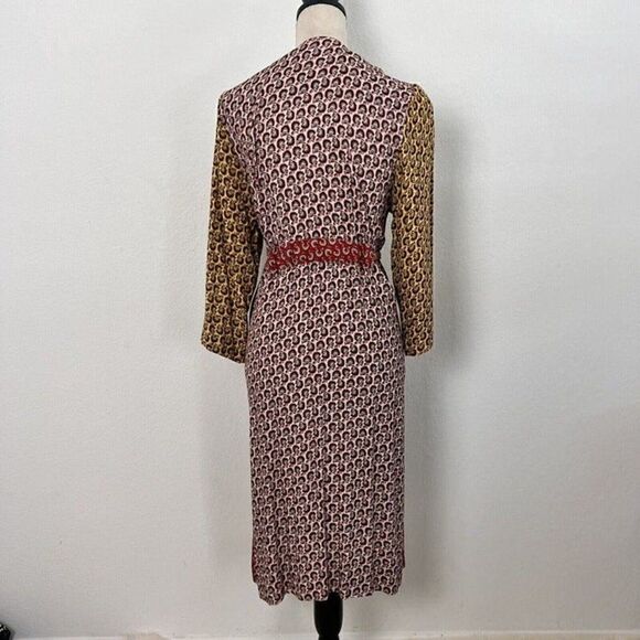 CAbi Womens Poet Patchwork Open Front Waist Tie Kimono Jacket Dress Boho Small - Picture 3 of 10